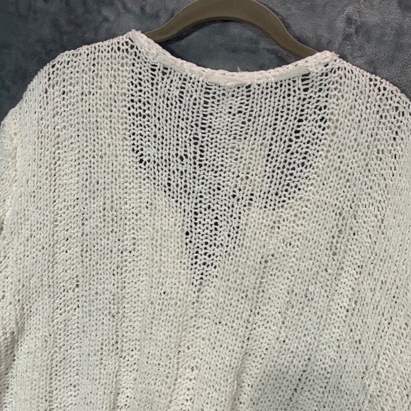 NWT Free People Robyn Cable Knit Bell Sleeve Cropped Cardigan Sweater Women's XL - Picture 6 of 11